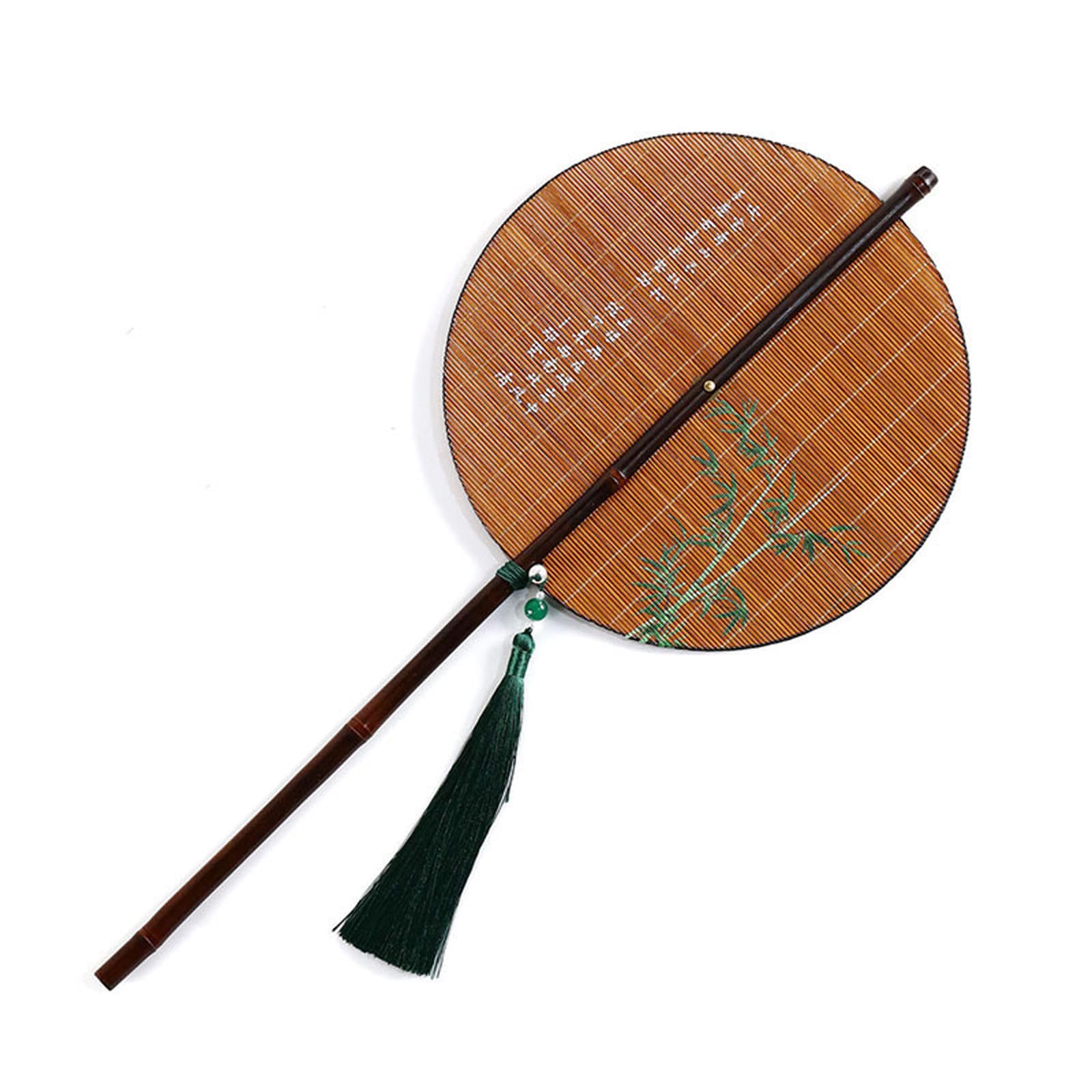 carotoe Fan, Round Folding Fan, Chinese Foldable Hand Handheld for Birthday Party Wedding Home Decorations