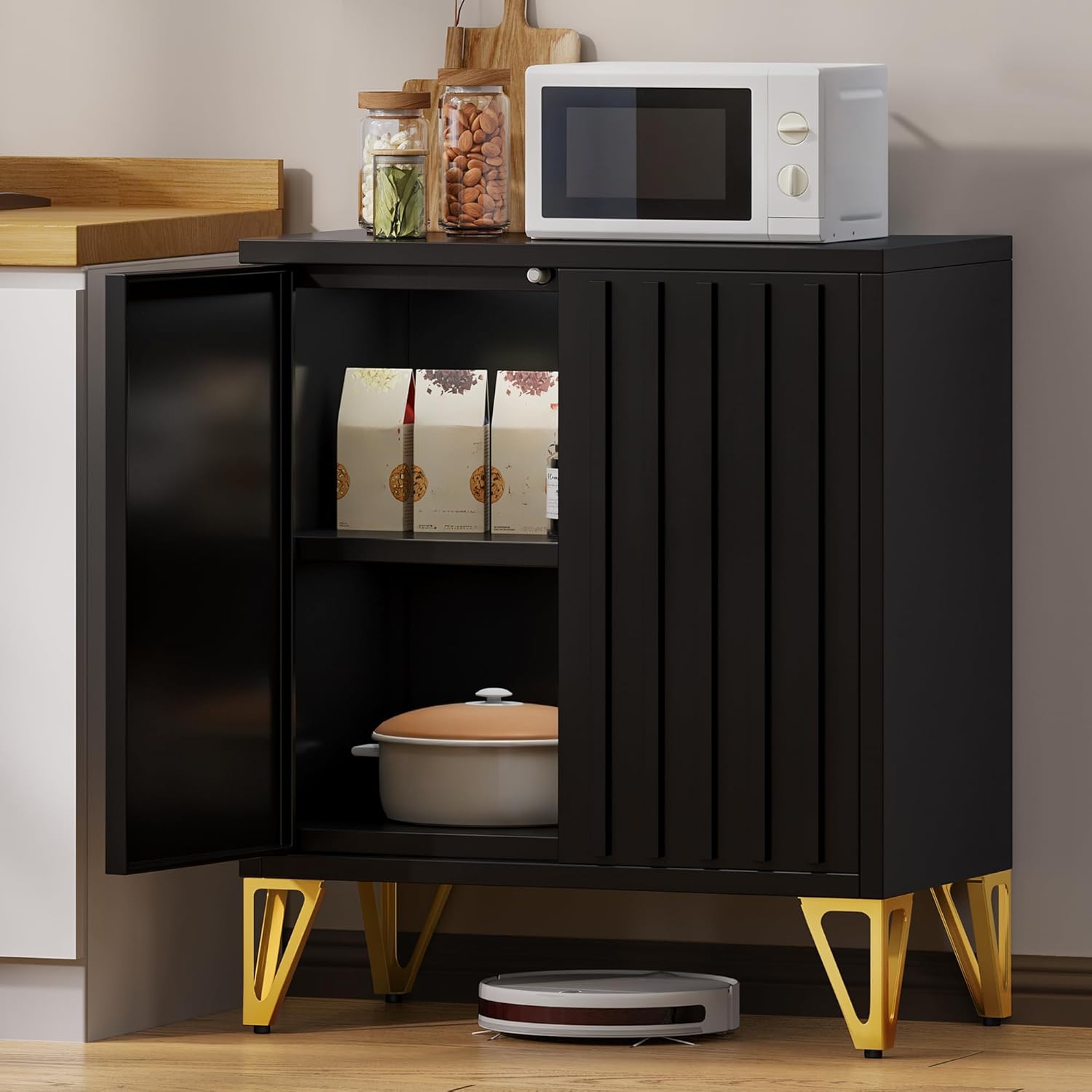 YITAHOME 28" Black Sideboard Buffet