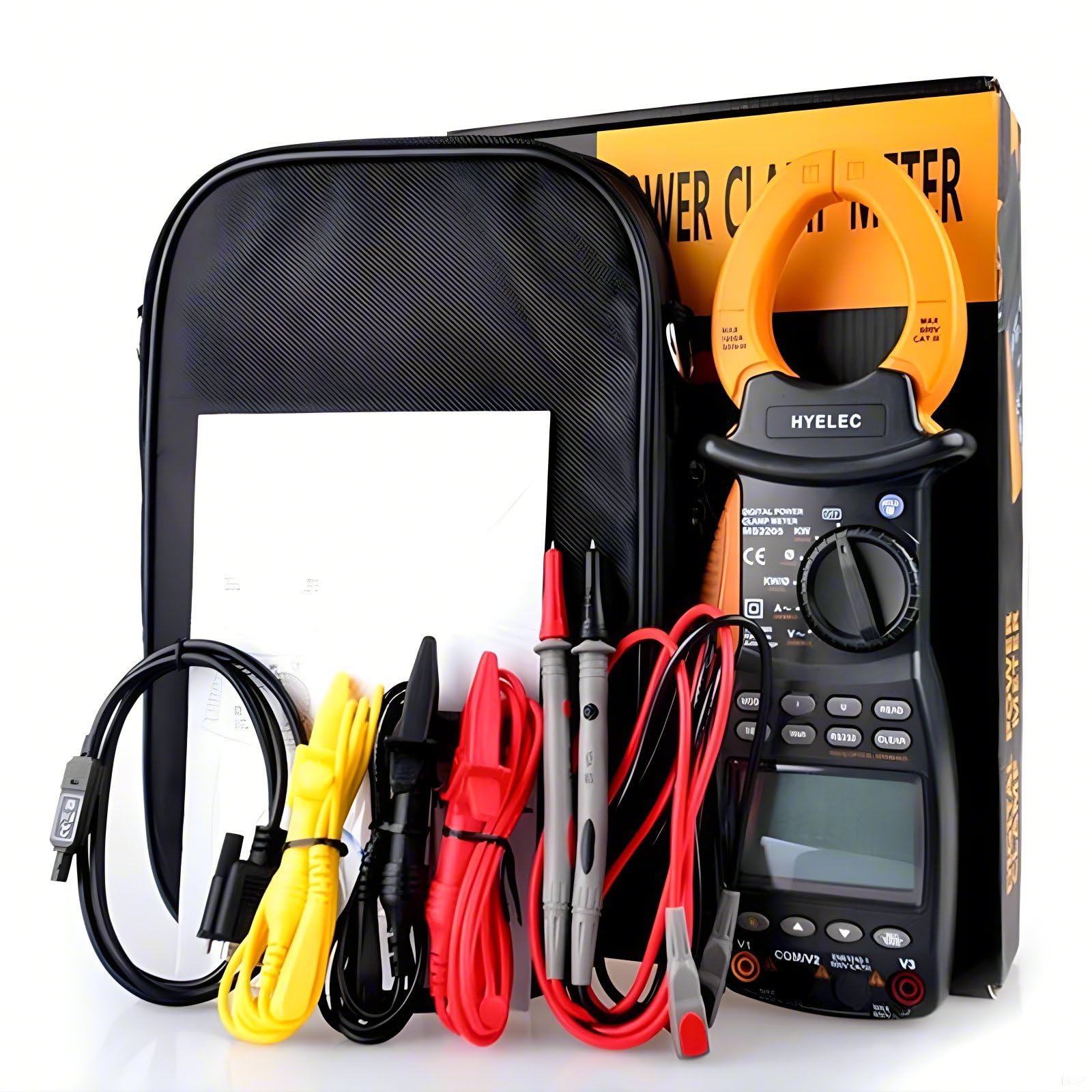 PEAKMETER MS2203 Clamp Multi tester Intelligent Harmonic Power Tester Clamp Power Meter with Current Test and Power Testing 3-Phase Auto Multimeter