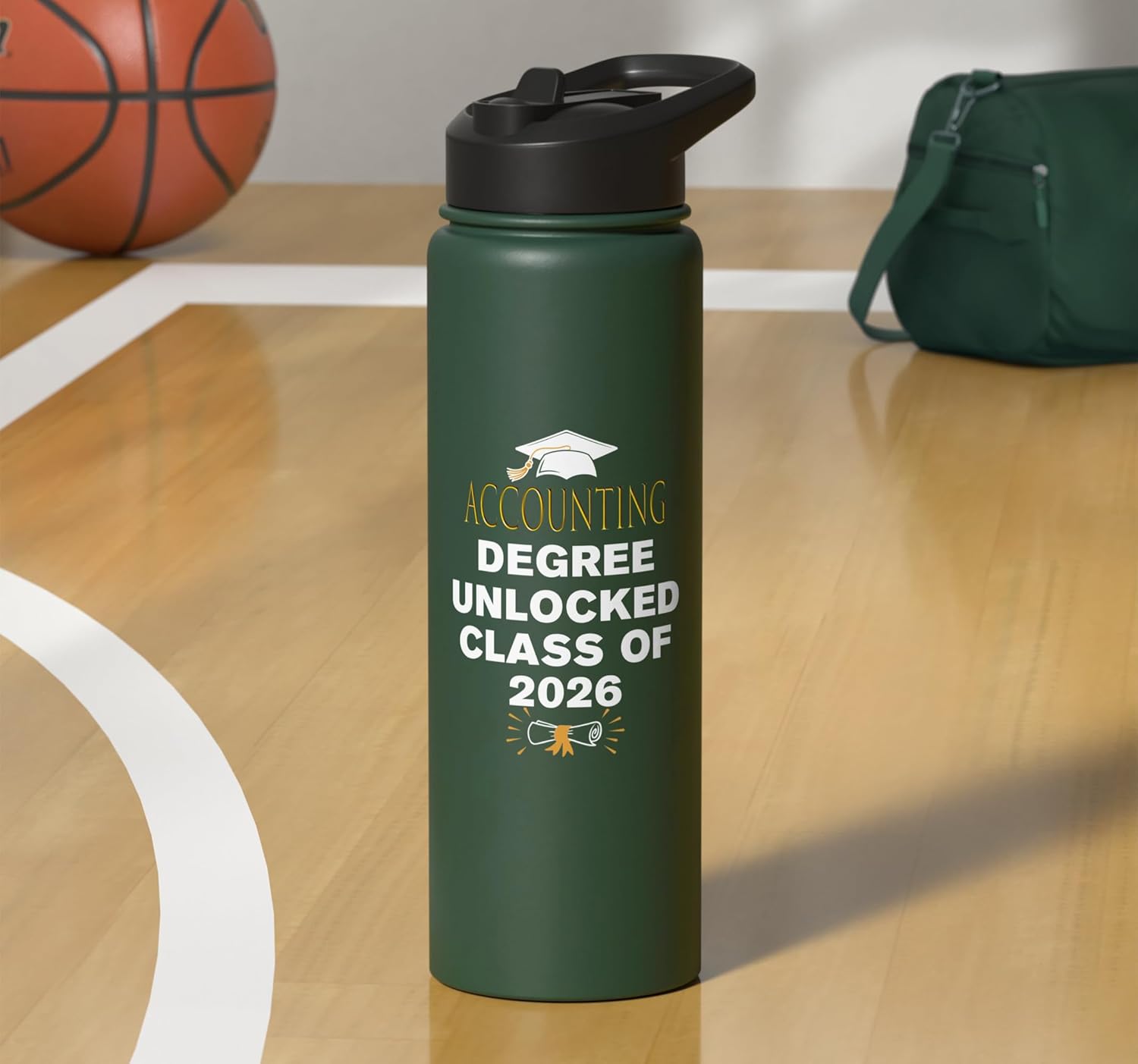 Accounting Degree Unlocked Class of 2026 Graduation Gift Stainless Steel Insulated Water Bottle