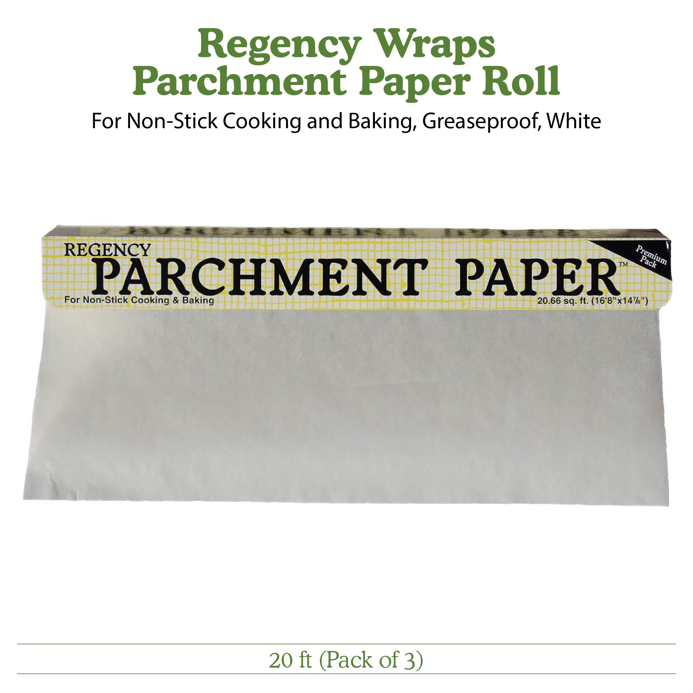 Regency Wraps RW131 - Rollo de papel para hornear (3 unidades), color blanco