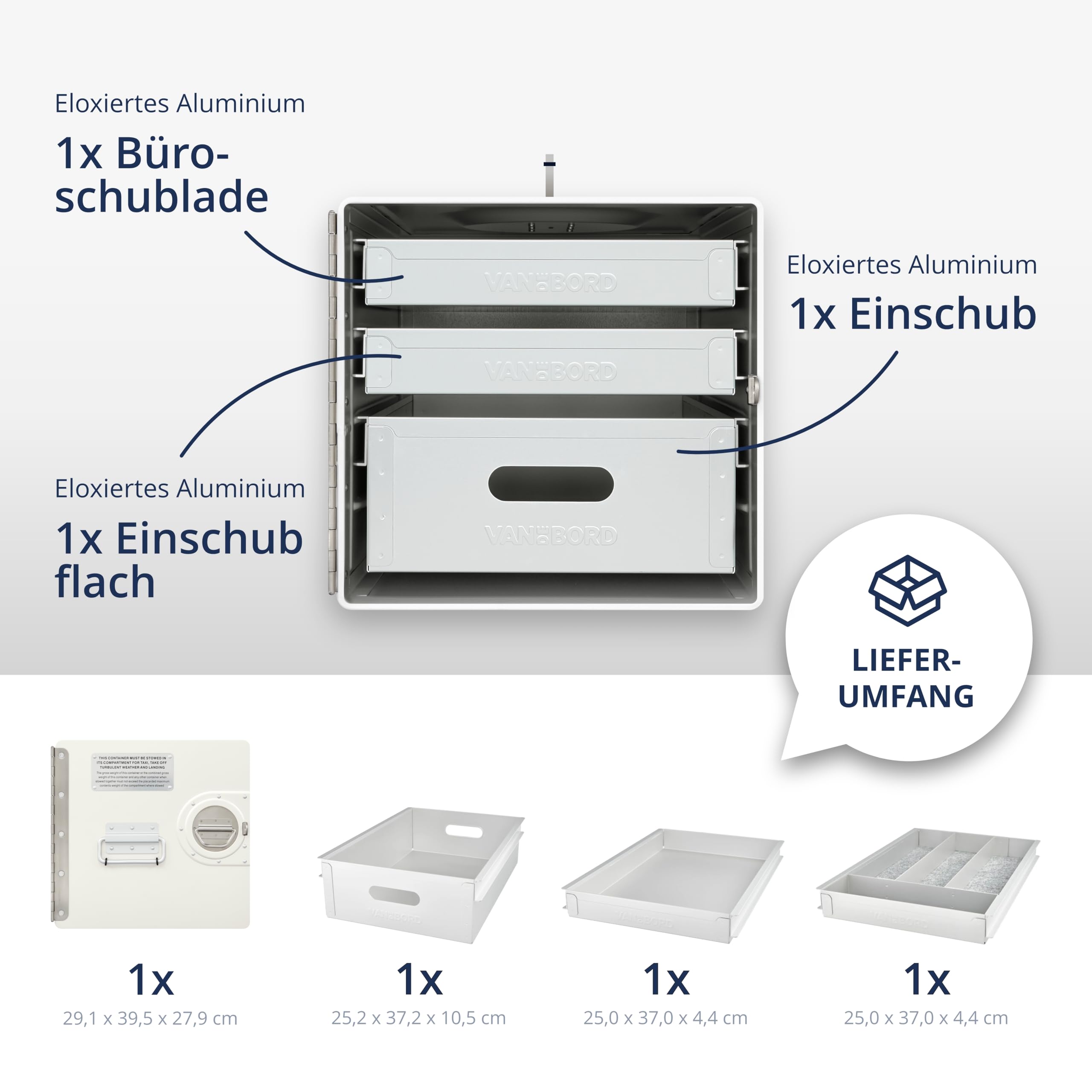 Aktenschrank, Schubladenschrank, Metallschrank klein, Schreibtisch Aufbewahrungsbox, Büroschrank, Industrial Möbel, vormontiert, 27,9 x 29,1 x 39,5, Bord Box M, Weiss, Stauraum 1