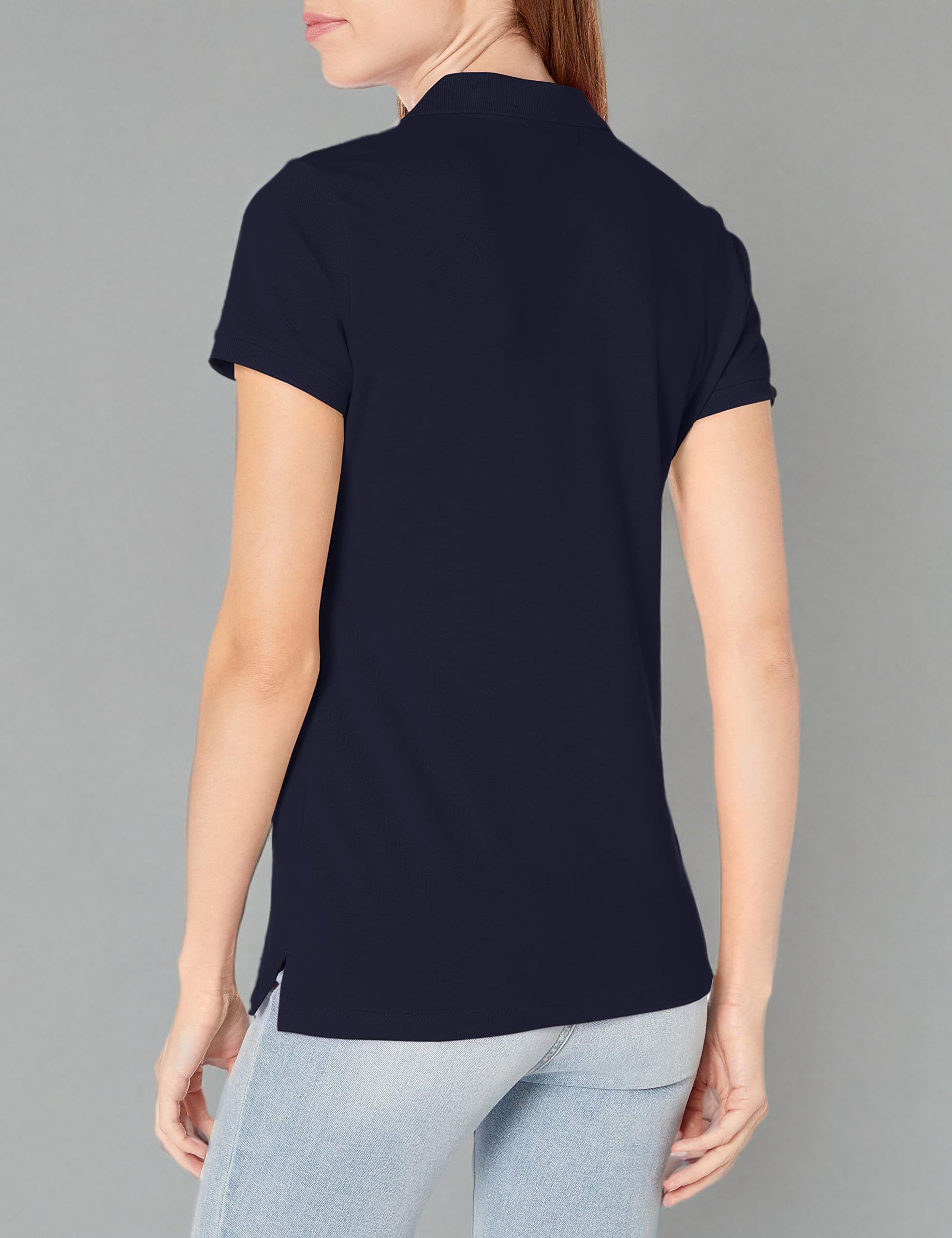 Nautica Polo Short Sleeve Button Placket Polo Polo de Manga Corta con Botones Mujer (Pack de 1)