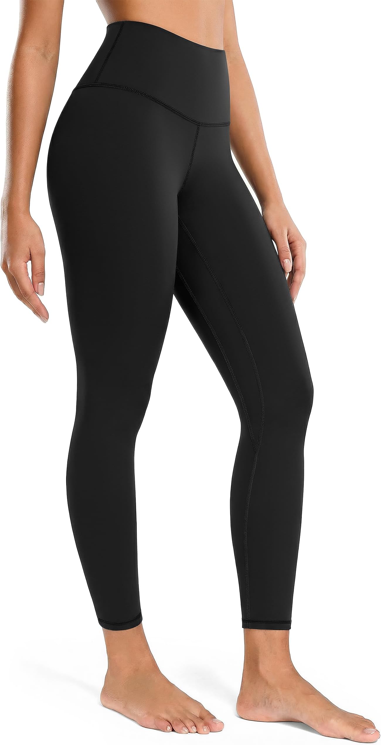 Women's High Waisted Tummy Control Workout Leggings 7/8 Length Ultra Soft Yoga Pants 25"