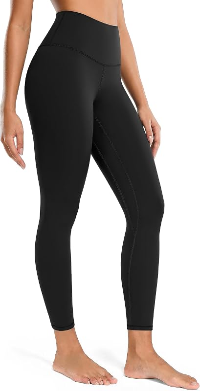Women's High Waisted Tummy Control Workout Leggings 7/8 Length Ultra Soft Yoga Pants 25"