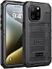 Beeasy Case for iPhone 15 Pro Max Waterproof Outdoor Shockproof Metal Protective Case Military 360 Degree Armoured Case Dustproof with Screen Protector Robust Hard Case Heavy Duty Mobile Phone Case 6.7 Inches Black
