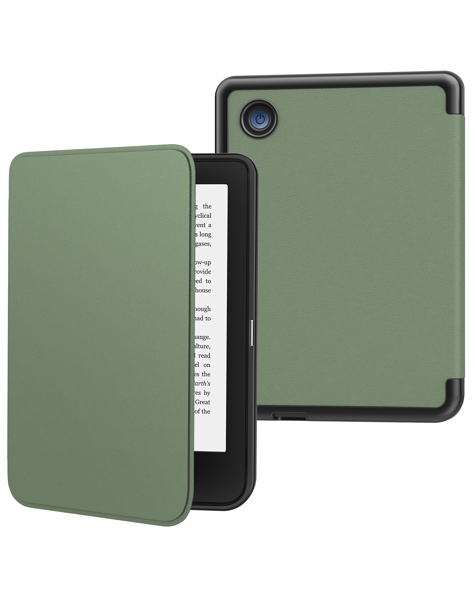 MoKo Custodia per Tolino Shine Color Shine 5 2024 Shine 4 2022 Kobo Clara BW Colour 2E 6" Cover Folio Auto Wake Sleep Celadon