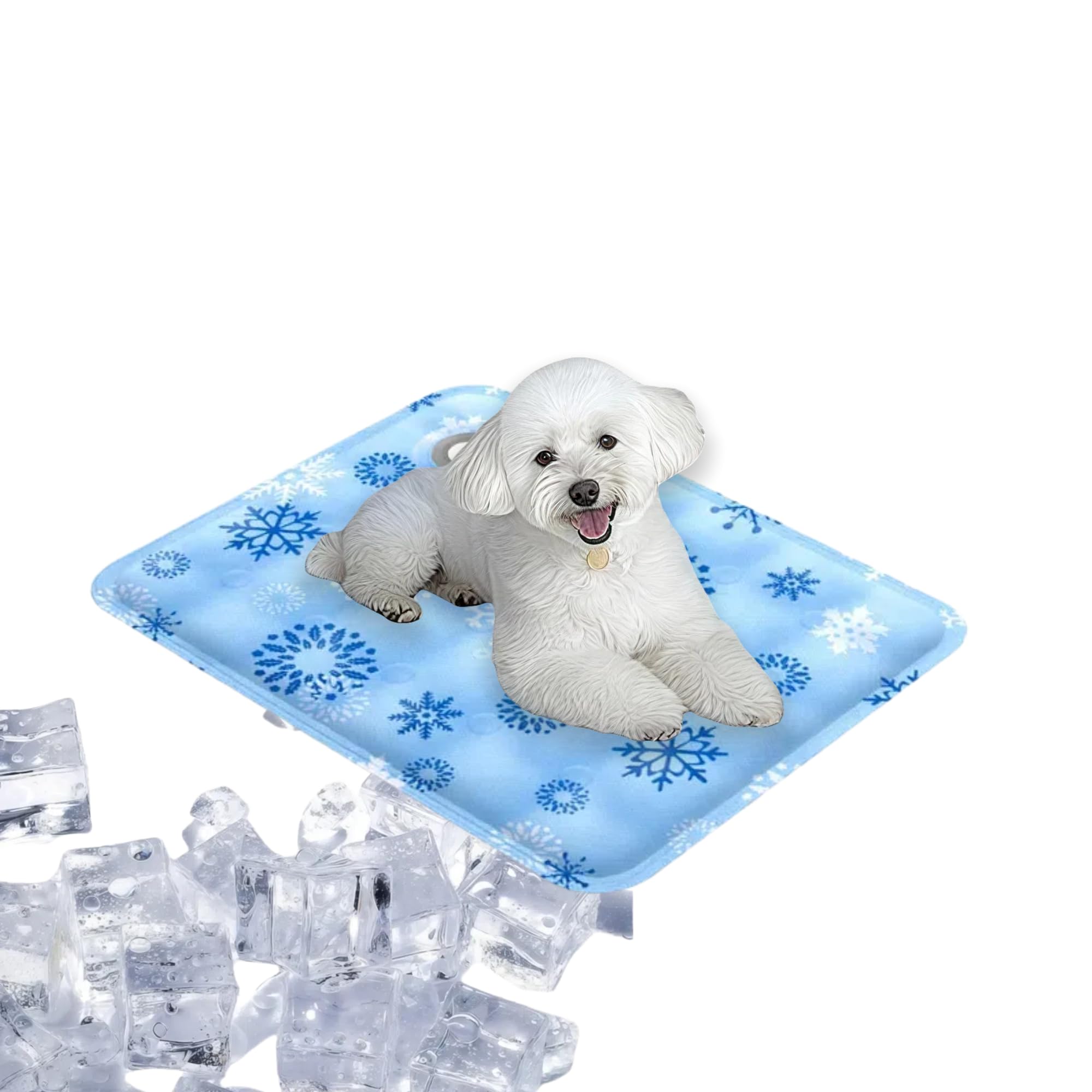 Himtop Dog Cooling Mat,Durable Pet Cool Mat for Dogs Cats Non Toxic Gel Self Cooling Pad Scratch Resistant for Large Dogs 4 sizes to choose from,Ice Blanket Keep Dog Cool in Summer. (S)