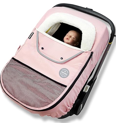 Mamatepe Funda de asiento de automóvil de invierno para bebés, funda de transporte con cremalleras y borde elástico, toldo para asiento de automóvil disponible en Yaxa Colombia