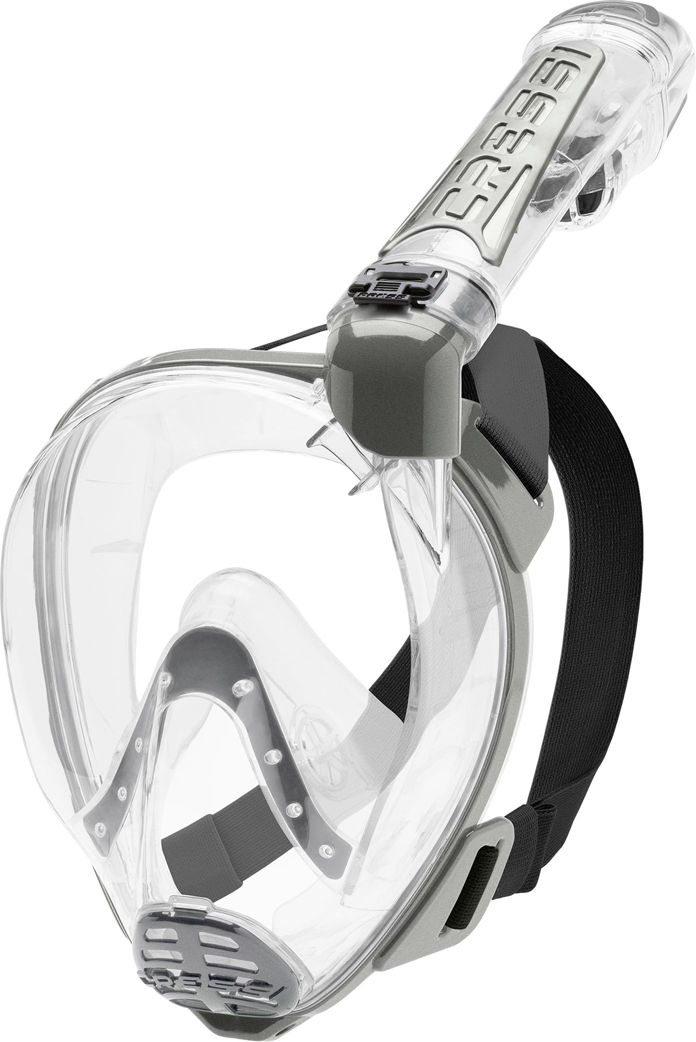 Cressi Unisex-Adult Duke Dry Full Face Mask Maska Do Nurkowania Z Rurką I Pływania Na Powierzchni,Przezroczysty,M/L,Xdt010000