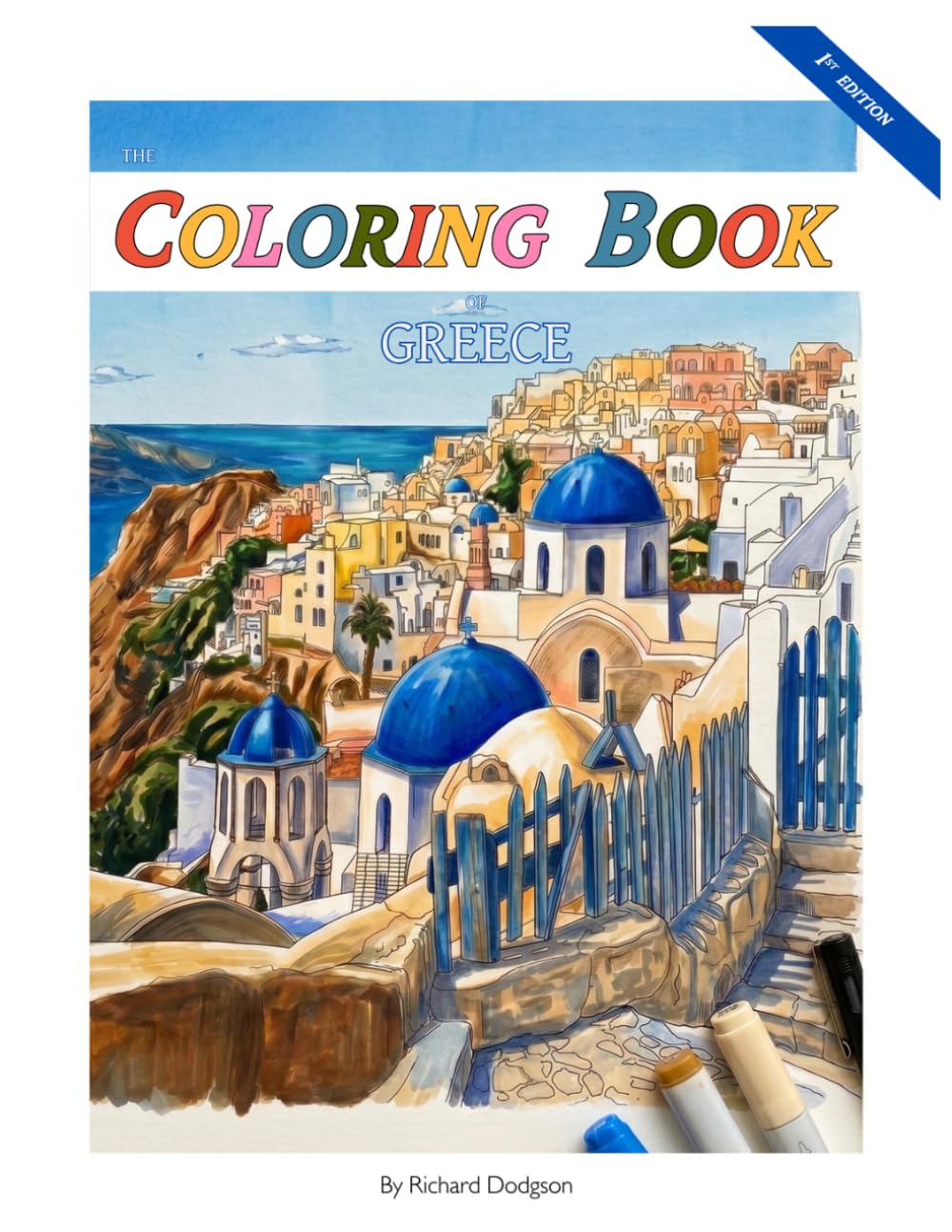 Colors of Greece: A Mediterranean Escape Adult Coloring Book