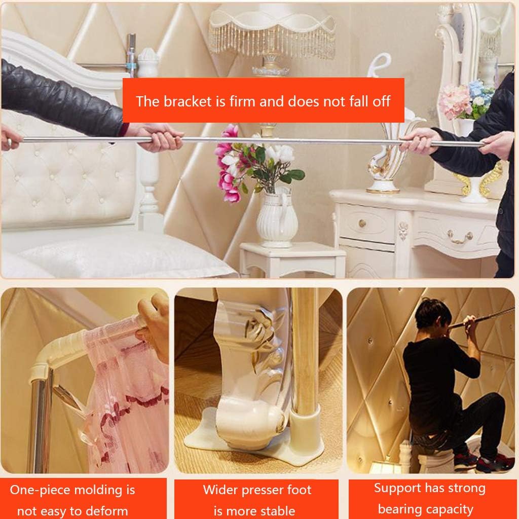 Mosquito net Princess Three-Sided Hole Sticking Bed Curtain Canopy net Mosquito net for Lady Bedroom Decoration Purple and Yellow Bedding (Type B 1.8 * 2.0m)