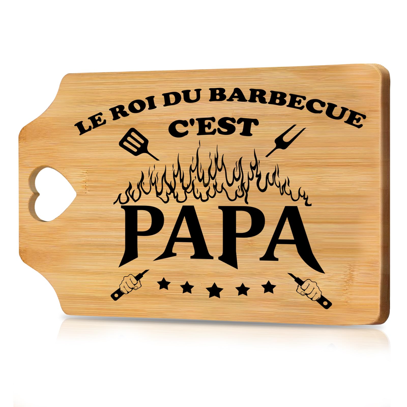 Planche à découper en bambou Cadeau pour Papa Fête des Pères Noël