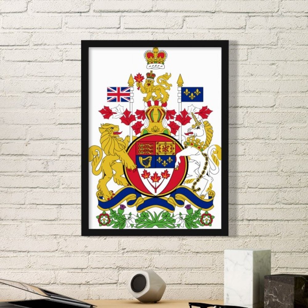 Cadre art print Canada emblème national noir pour décoration murale