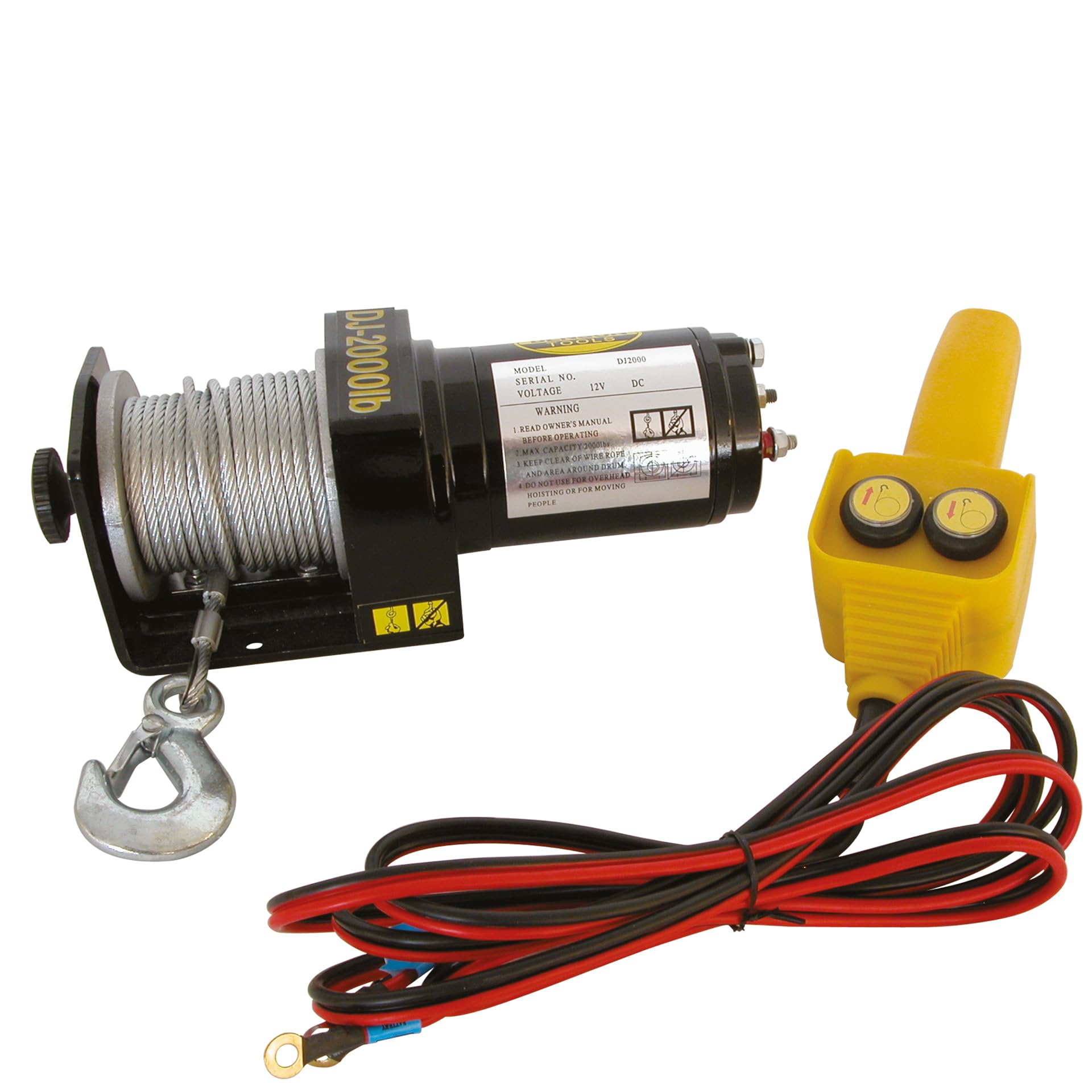 Carpoint Cabrestante eléctrico 1000kg 12V 15 Metros