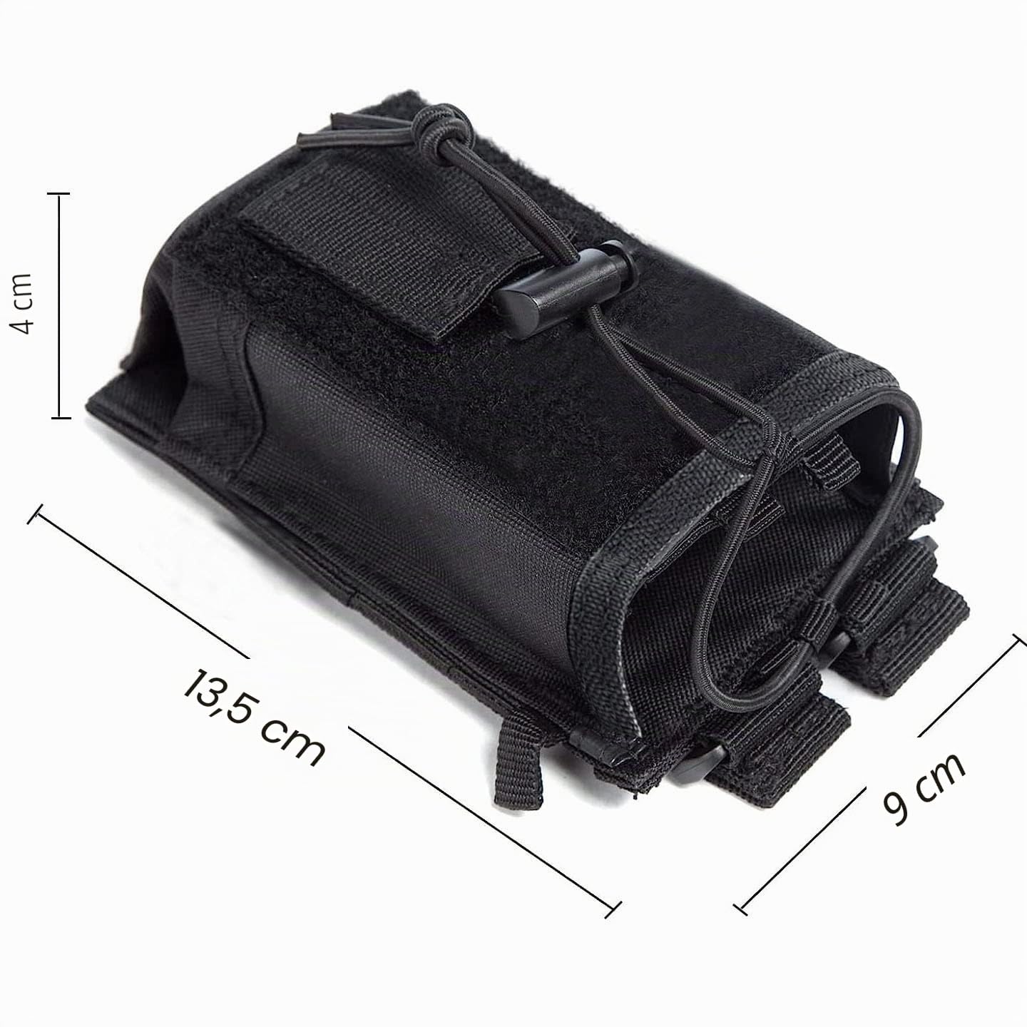 Molle Étui de Radio Tactique Porte Radio Housse, Sac pour Talkie-walkie, Support Radio Molle, Multifonctionnelle Talkie Walkie Pochette réglable pour Gilet, Support pour Talkie-walkie