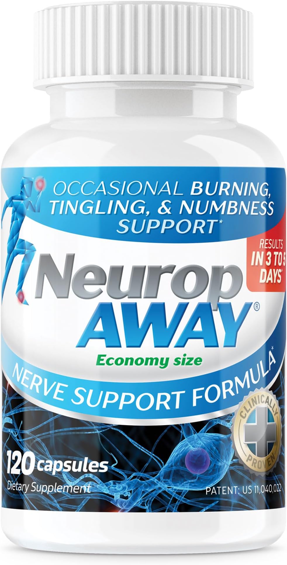 Nerve Support Supplement, R-Alpha Lipoic Acid to Help Provide Nerve Relief and Health in as Little as 5 Days, Acetyl-L-Carnitine, Taruine, Vitamin B12, L-Citrulline 120 Capsules