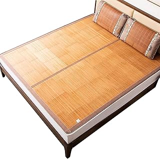 Summer Sleep Mat stampato Carbonizzato Bambù Sleep Sleep Materasso Materasso Topper Pad Ice Bamboo Tappetino da Bamboo Uso a doppia facciata Home Bedroom Raffreddamento per letto singolo matrimoniale