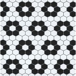 Azulejos De Vinilo Para Pisos FloorPops FP3931 Biscotto - Azulejos de piso, negro, 12 pulgadas de largo x 12 pulgadas de ancho x 0.6 pulgadas de alto