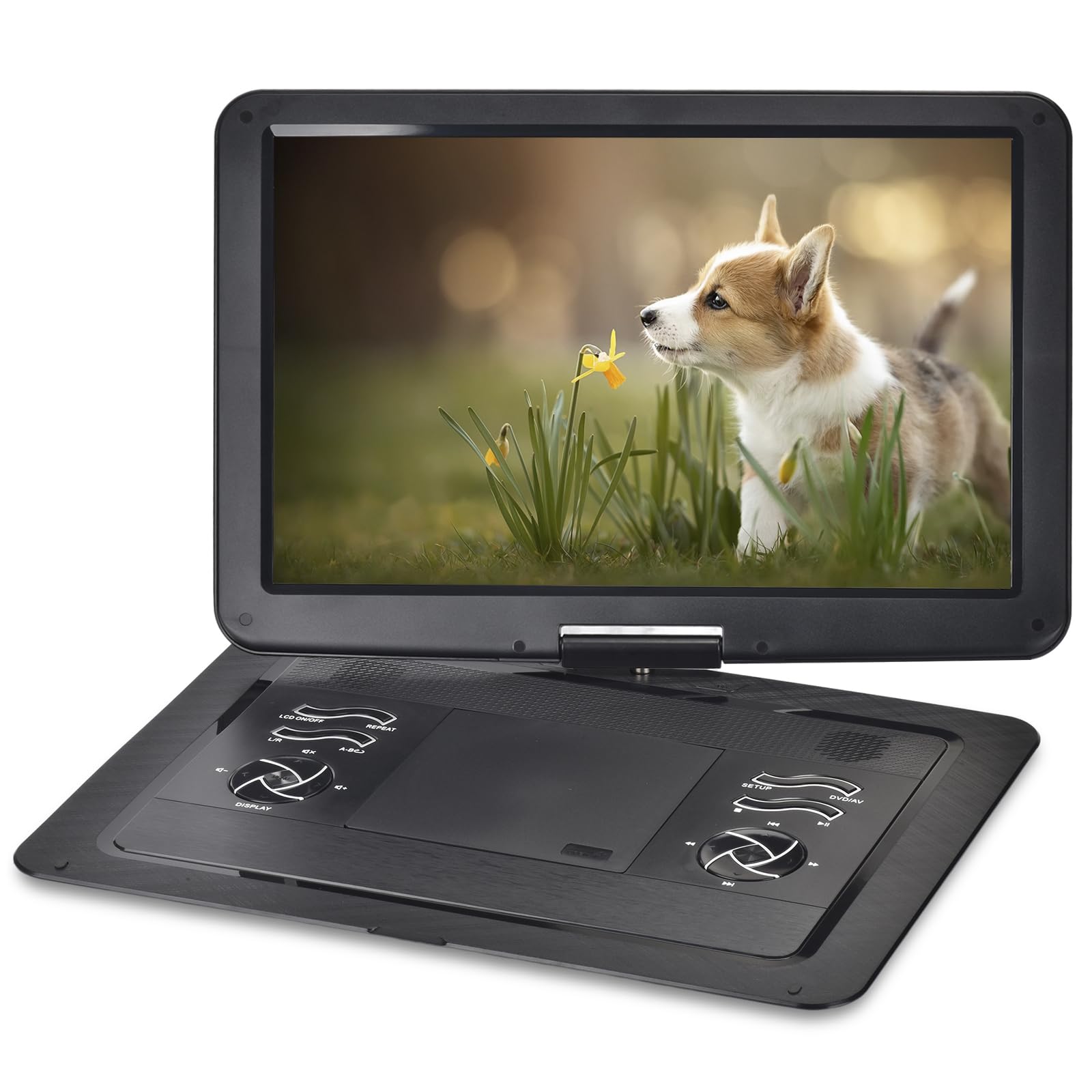 YOOHOO Lecteur DVD Portable 19,6" pour Voiture et Enfants avec HD Grand écran 17,1", Grande Taille Compatible avec Toutes Les régions, Plusieurs régions, Lecteur DVD Automatique pour Enfants