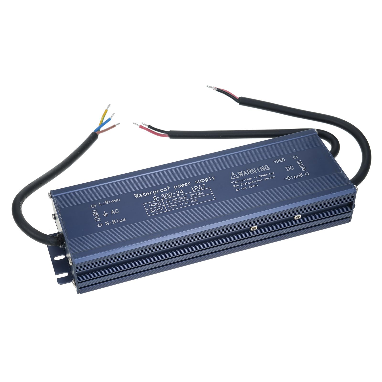 Tnfeeon Sterownik LED 24 V 120 W Kompaktowy Wodoodporny Zasilacz do ściemnianych Taśm świetlnych z regulowaną jasnością Oznakowanie Zewnętrzne Zastosowania W Oświetleniu Komercyjnym Idealny do (300W)