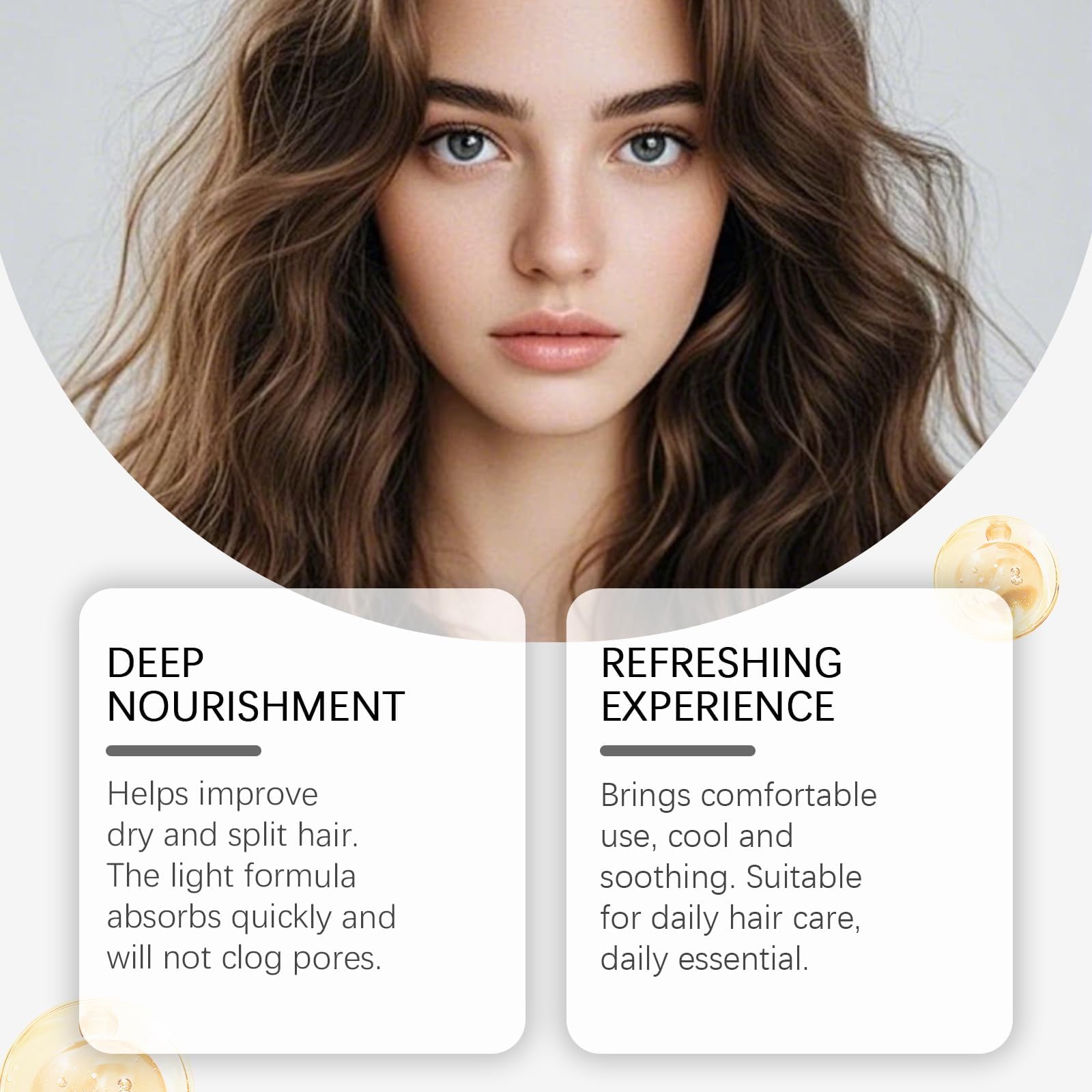 Siero per capelli al rosmarino, siero per cuoio capelluto leggero e non grasso con applicatore a spazzola integrato, soluzione nutriente quotidiana rinfrescante per la cura del cuoio capelluto