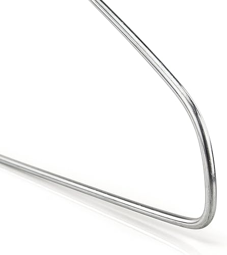 Miniatura 4 de HANGERWORLD Perchas de alambre de metal plateado de 16 pulgadas de calibre 13 para ropa (10 unidades)