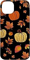 Vista 15 de Fall Leaves and Pumpkins Pattern Halloween Autumn Case for iPhone 17