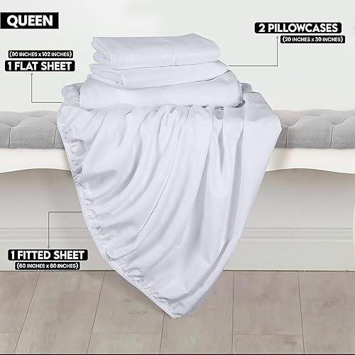 Miniatura 2 de Utopia Bedding Juego de sábanas Queen  Microfibra cepillada  Sábanas suaves para cama tamaño Queen  Sábanas de lujo con sábana bajera, sábana
