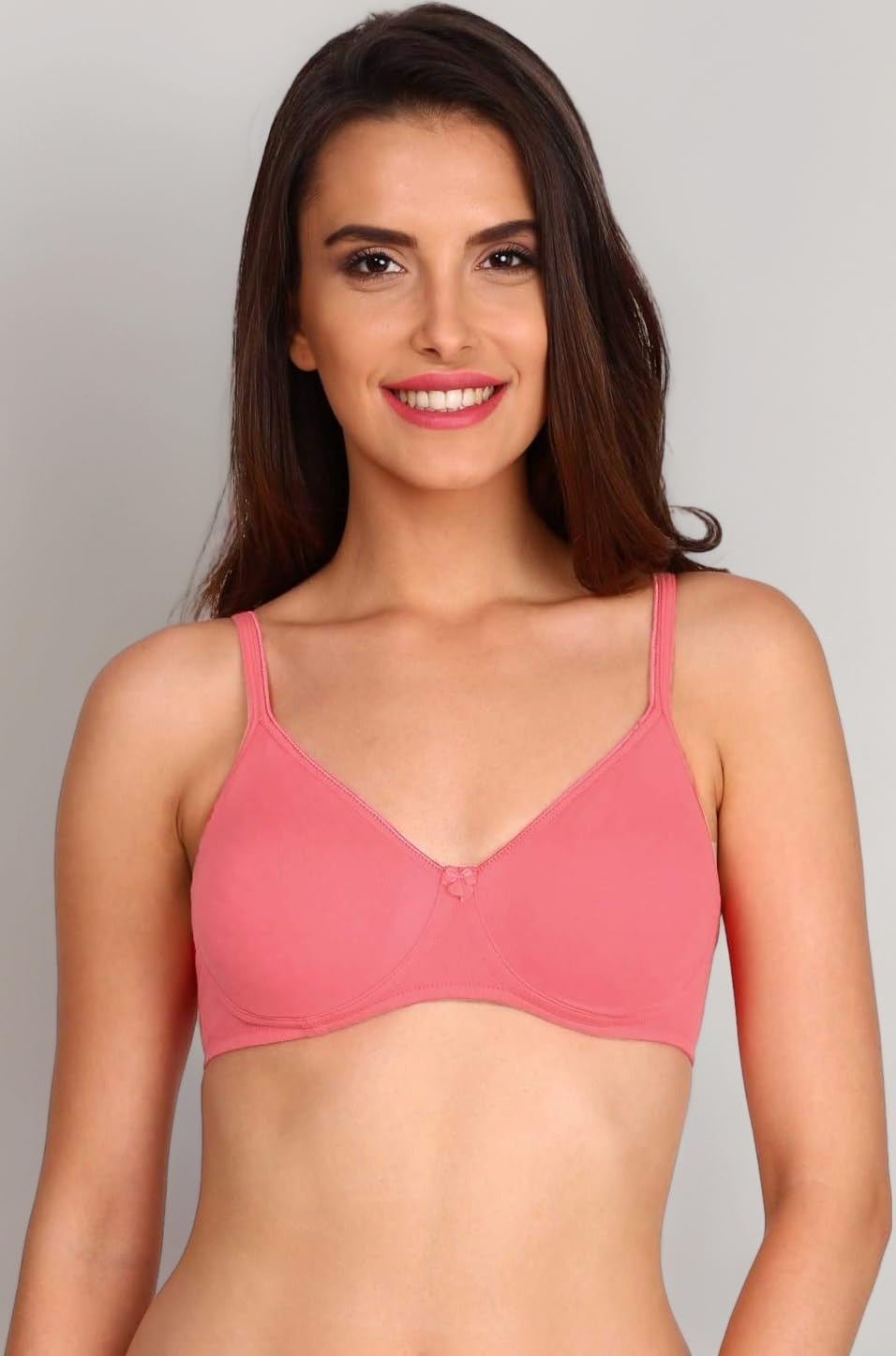Jockey 1722 Women's Wirefree Non Padded Super Combed Cotton Elastane Stretch Medium Coverage Everyday Bra with Concealed Shaper Panel and Adjustable Straps