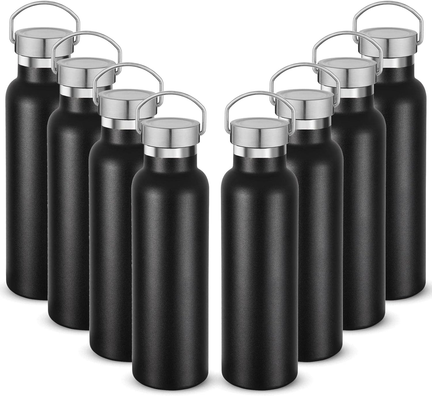 Neihepal 20 oz Insulated Water Bottles Bulk 8 Pack