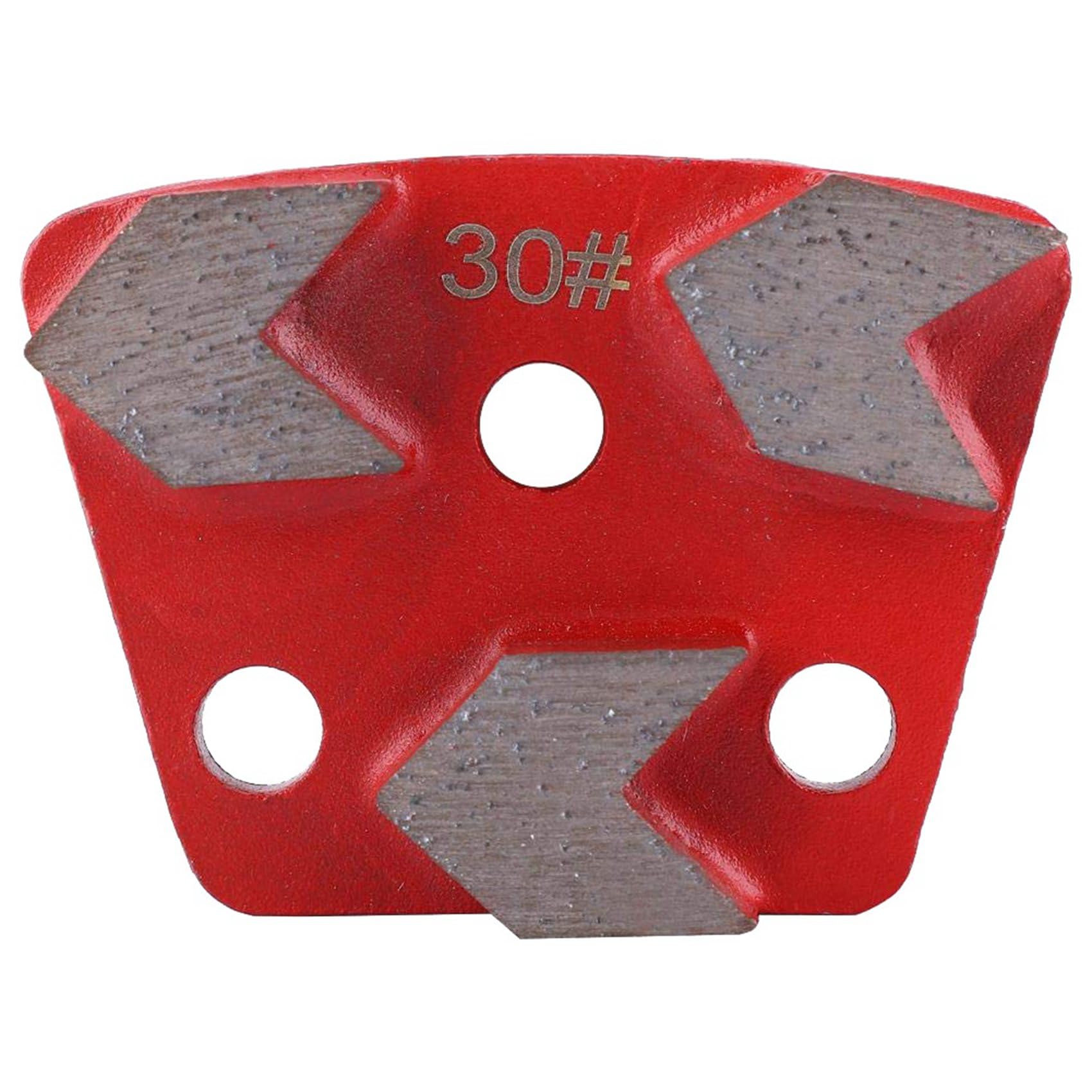 6X 30 Grit Disco de Almohadilla de Pulido de Piso de Diamante Trapezoidal Raspador de Enlace de Metal para Retirar Las Juntas de Las Manchas Adhesivas