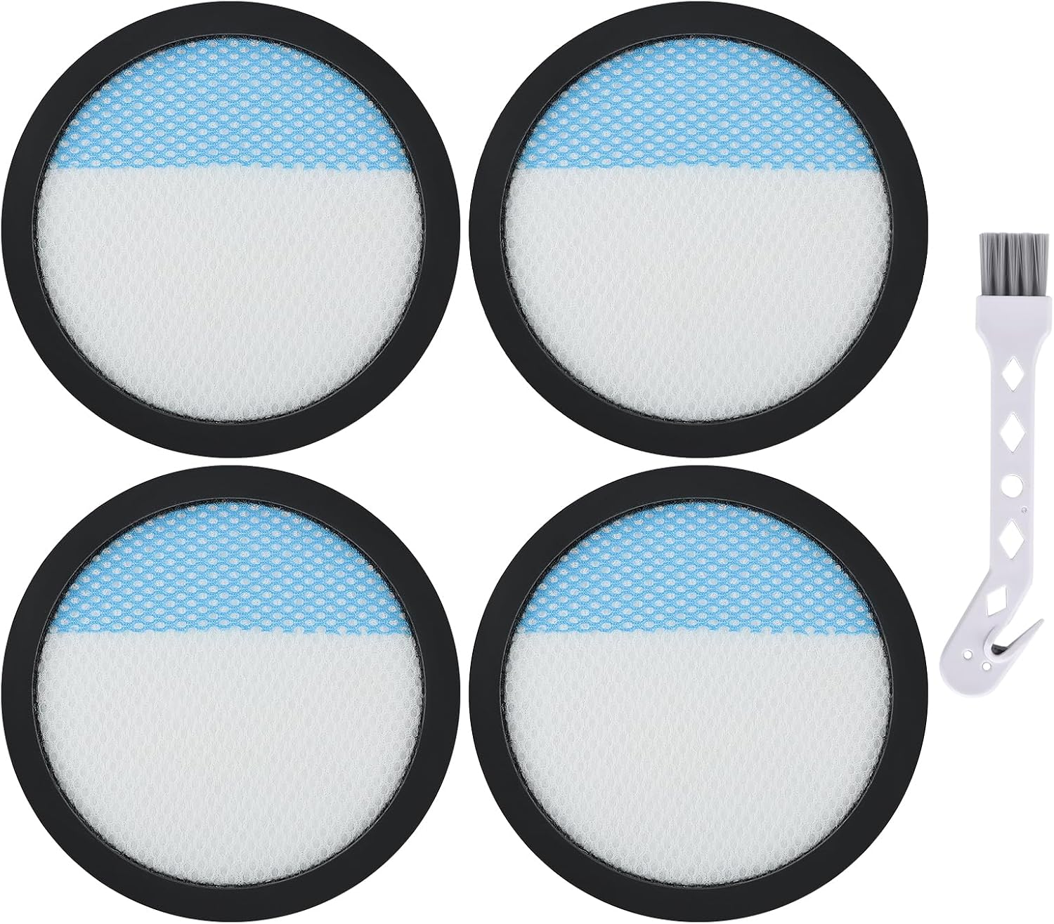 Filter for Ryobi 18V ONE+ PCL720, ONE+ HP PBLSV716, PBLSV717 Cordless Pet Stick Vacuum, Compare to Part A32SV720N, 4 Pack Washable Reusable Filters Replacement for Ryobi