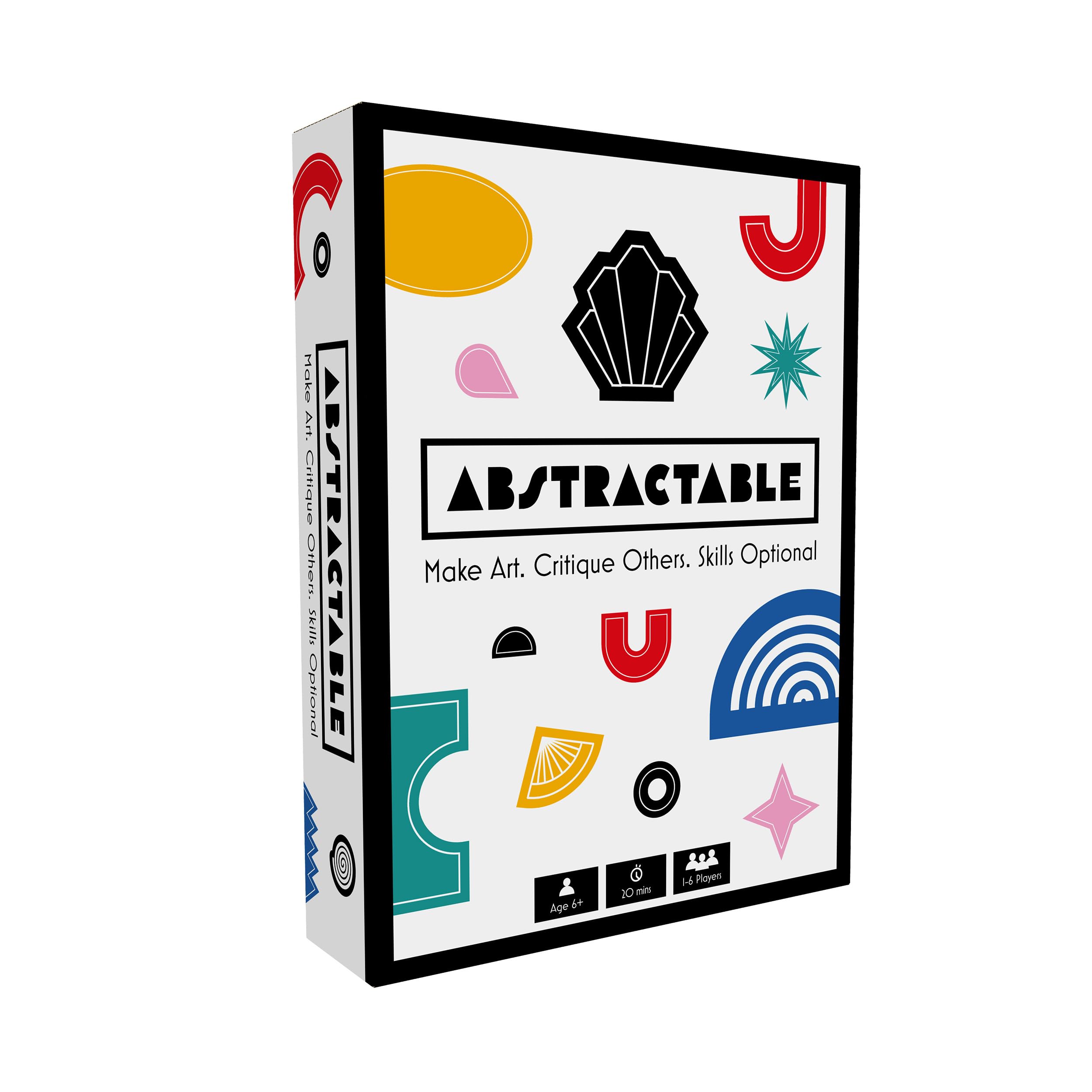 Gibsons Abstractable Creative Magnetic Family Game – Quick-Thinking Party Game for Ages 6+, 1–6 Players – Fun Artistic Challenge with 200+ Shapes – 20-Minute Rounds for All Ages
