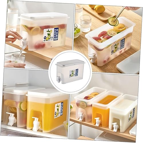 Miniatura 6 de NOLITOY Cubo de bebida fría grande para café, jarra de agua helada, jarra de agua para cocina, refrigerador, recipiente de agua, hervidor de agua