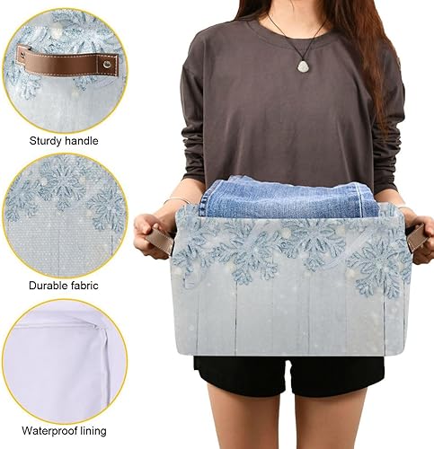 Miniatura 77 de senya Cesta de almacenamiento de Pascua con asas, huevos de Pascua, tela de conejo, contenedores de almacenamiento plegables para almacenamiento, 15