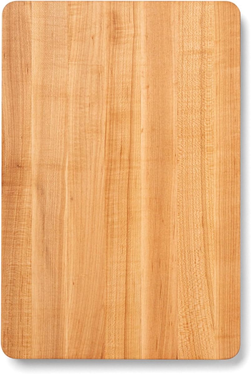 John Boos Chop-N-Slice Series Rectangular Maple Cutting Board, 16" x 10" x 1", 4.5 lb – Reversible Edge-Grain Butcher Block, Made in the USA