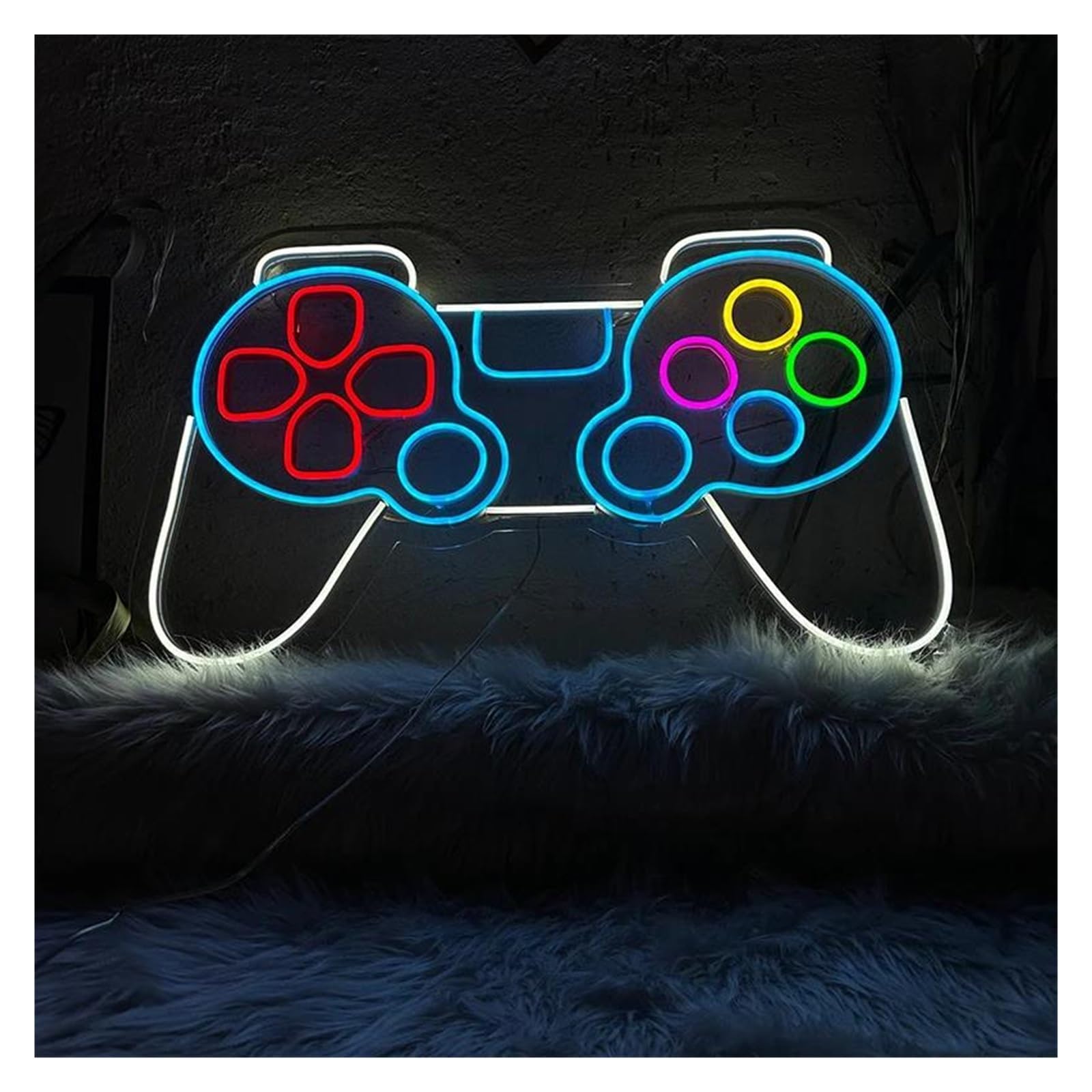 LEMST Signs Lamp Gaming Remote Neon Signs USB Powered Adjustable Brightness for Wall Decor(A,70CM)