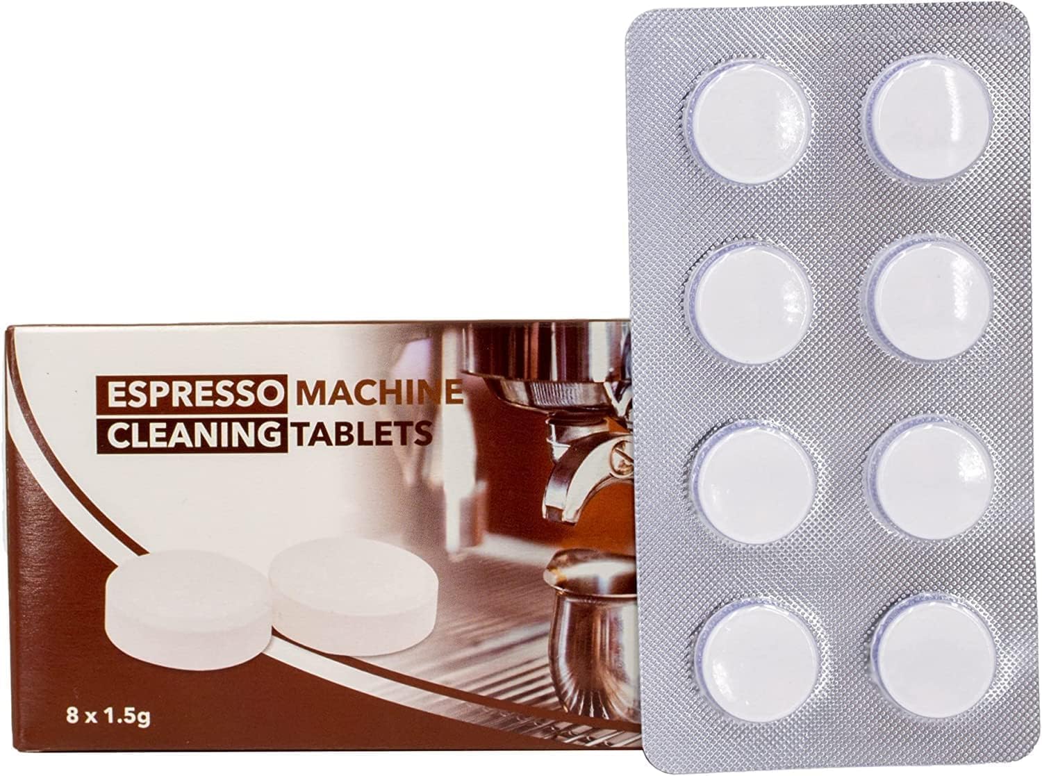 Espresso Coffee Machine Cleaning Tablets, 1.5g Descaler & Cleaner