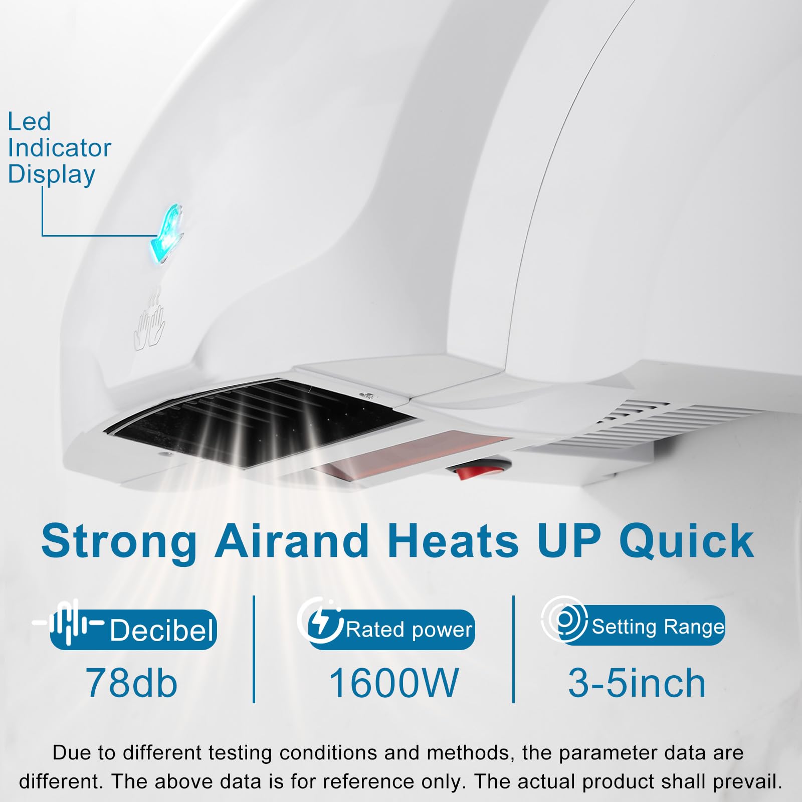 Amazon.co.jp: KSITEX 業務用ハンドドライヤー壁取り付け、1600 W 浴室