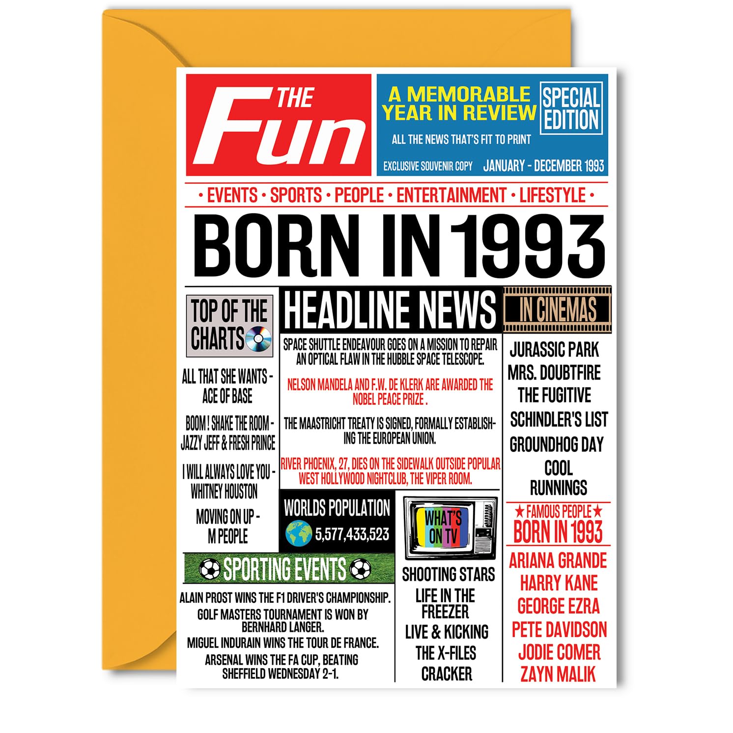 19th Birthday Cards for Men Women - Born In 2007 Newspaper - Happy 19 Birthday Card for Son Daughter Cousin Vintage Retro Back In 2007, 145mm Bday Greeting Cards — view 203