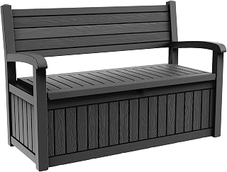 EFU Outdoor Storage Bench, Outdoor Bench with Storage, 80 Gallon Heavy-D...