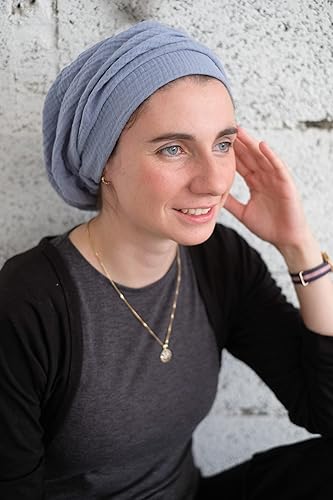 Miniatura 7 de Boina para cubrir la cabeza judía ajustable transpirable ligero de algodón para mujer con protección contra el cáncer