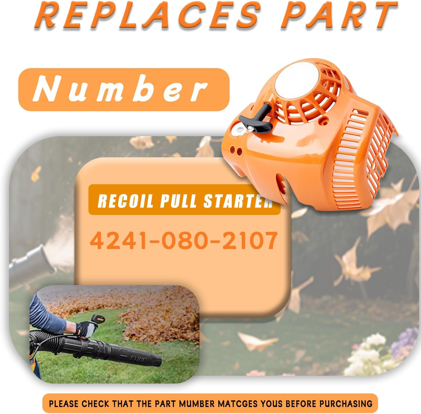 BG86 Recoil Pull Starter for for Stihl BG86, BG86C, SH86 Handheld Leaf Blowers – OEM Replacement 4241-080-2107 (BG86,BG86C,SH86)
