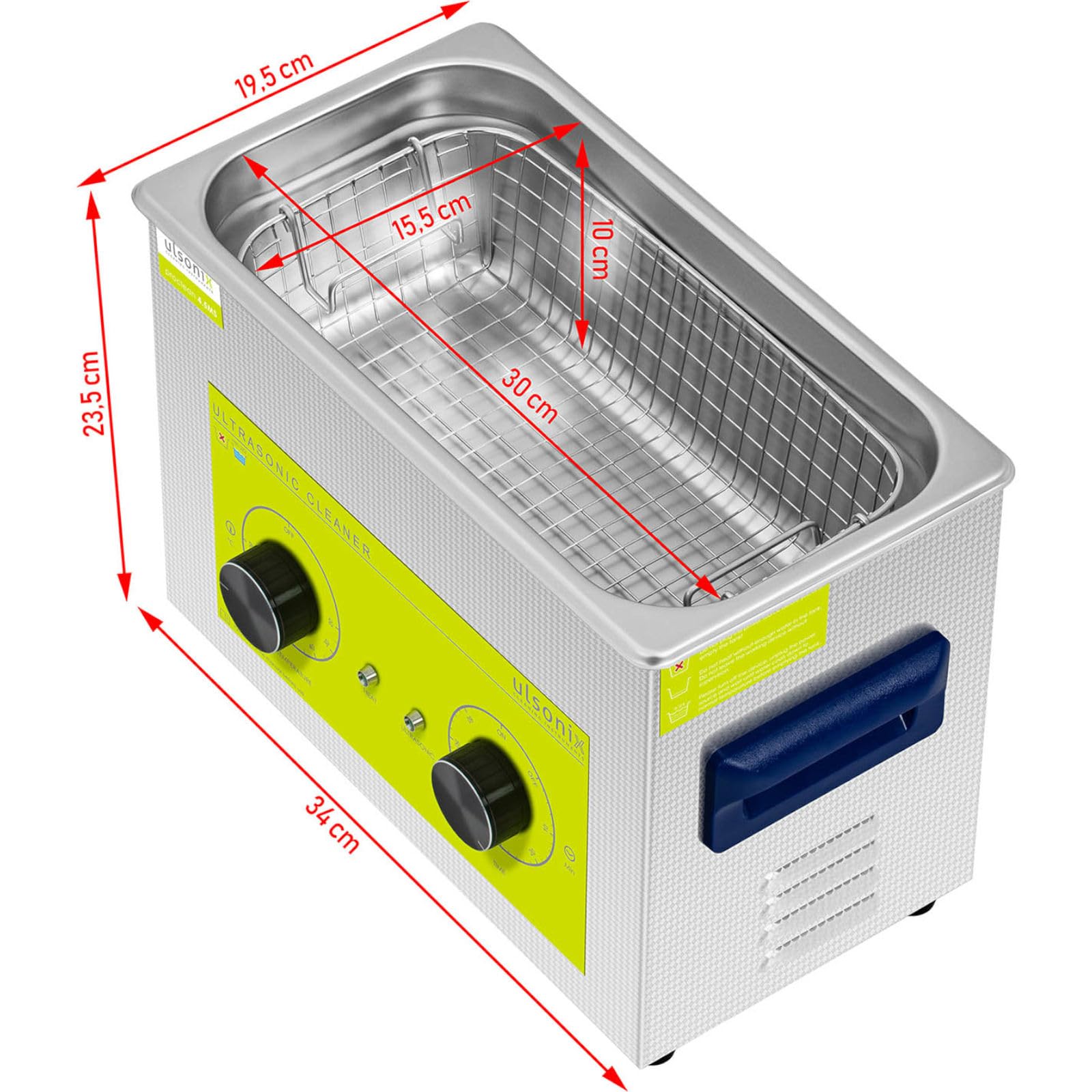 Limpiador De Ultrasonidos Lavadora Ultrasónica PROCLEAN 4.5MS (Temporizador, Frecuencia: 40 kHz, Volumen de 4,5 litros, 120 watt)