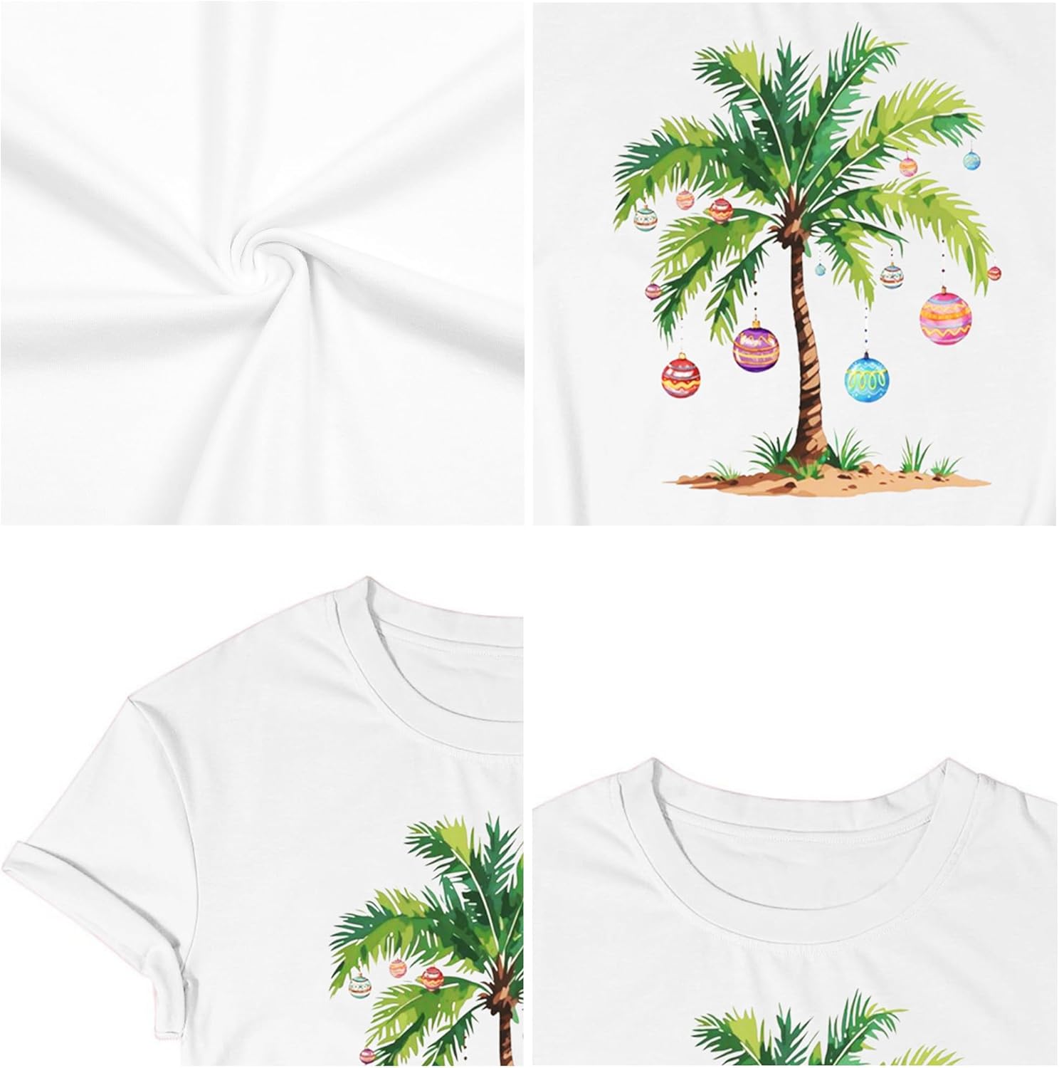 LBP Sunshine Beach Shirt for Women Summer Vacation Palm Trees T-Shirt Hawaii Beach Tee Tops - Image 6