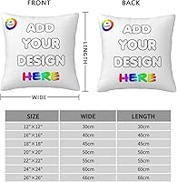 Vista 86 de Funda de almohada personalizada con nombre de texto fotográfico, funda de almohada impresa de dos lados para cumpleaños, Navidad, aniversario