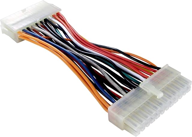 rhinocables ATX Power Supply PSU 20pin 24pin Extension Cables Internal PC Motherboard Lead '24 Pin Male to 20 Pin Female'