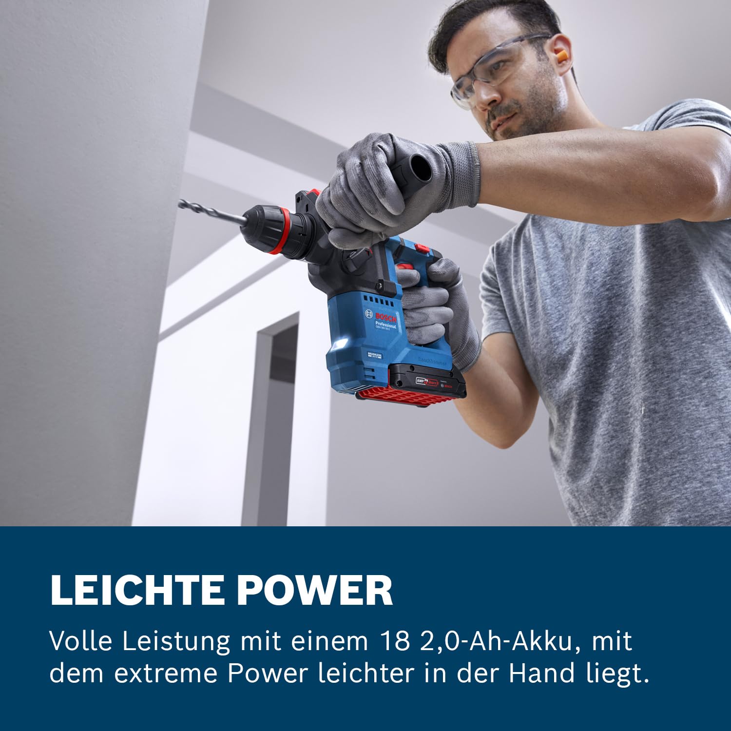 Bosch Professional 18V System Akku-Bohrhammer GBH 18V-18 X (ONECHUCK, inkl. L-BOXX 136)