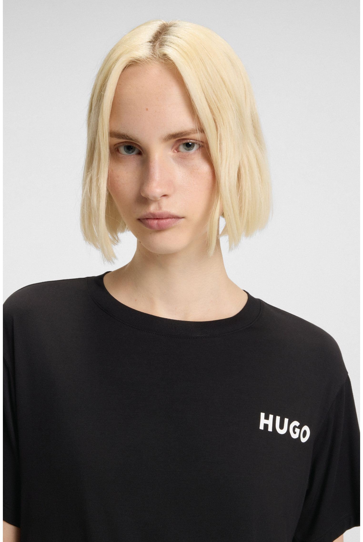 HUGO Damska piżama Unite T_Shirt, Black 1, S, czarny (Black1), S